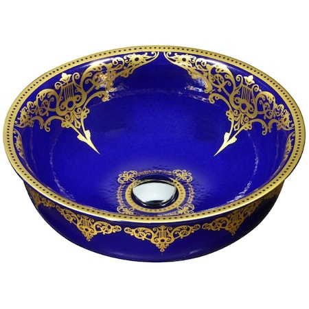 Anzzi Scepter Vessel Sink in Royal Blue LS-AZ187